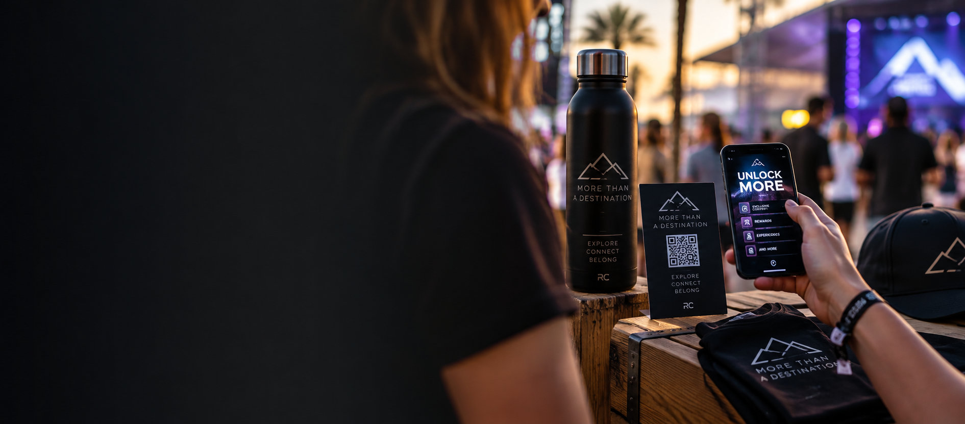Branded merchandise arranged with consistent packaging and product presentation.
