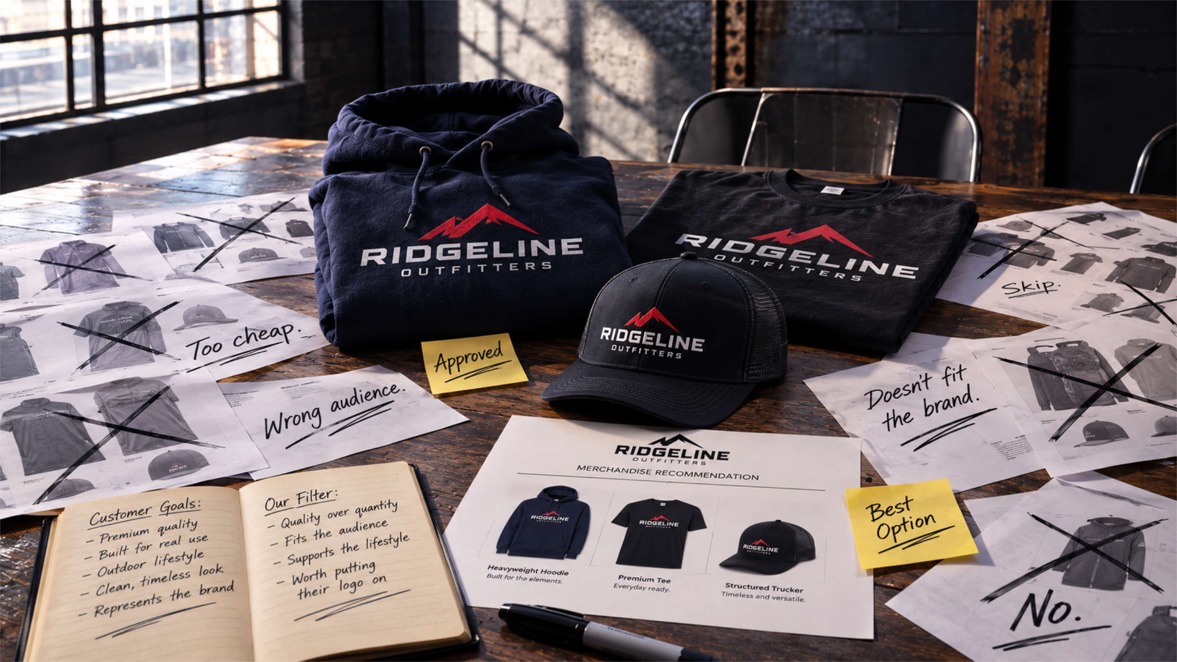 Company merchandise visual