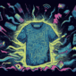 Illustration of interactive merch connecting people through smart technology